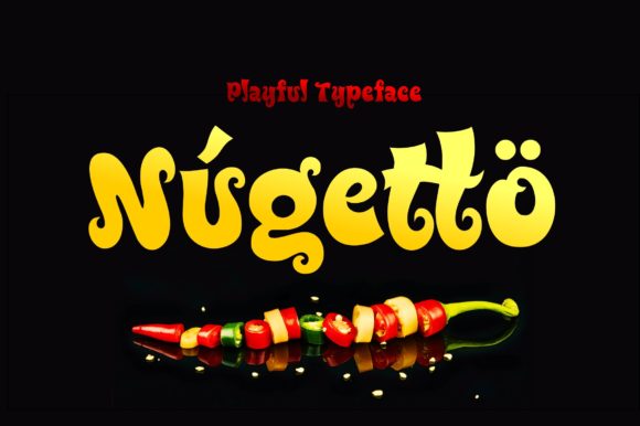 Nugetto: A Playful Display Font for Bold Digital Designs