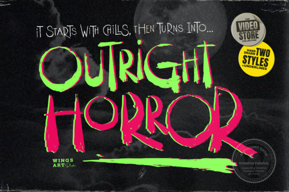 Outright Horror: A Dramatic Display Font for Bold Branding Projects