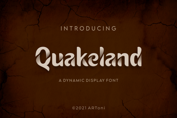 Quakeland: A Bold Display Font for High-Impact Design Projects