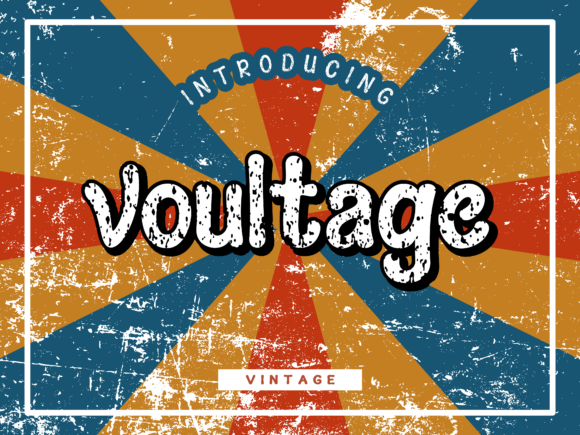 Voultage: A Bold Display Font for Crafters and Product Designers
