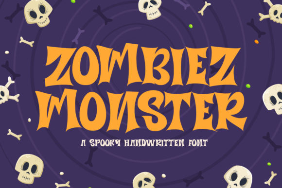 Zombiez Monster: A Bold Display Font for Crafters and Product Designers